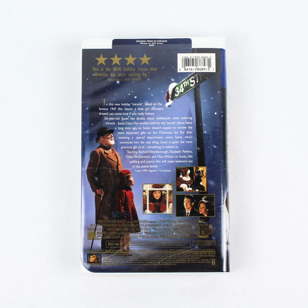 Miracle On 34th Street 1995 Clamshell VHS 20th Century Fox