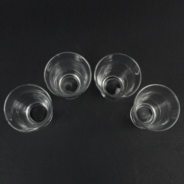 Lot Of 4 Matching Unbranded Small Clear Glass Votive Candle Holder 3.25" Tall