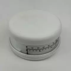 Vintage Round White Plastic Kitchen Food Scale 4 lb / 2 kg