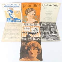 Lot Of 7 Vintage Music Sheets 1926 To 1928