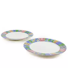 Lot of 2 The Sweet Shoppe By Sango Sue Zipkin Dinner Plates Biscotti 3023