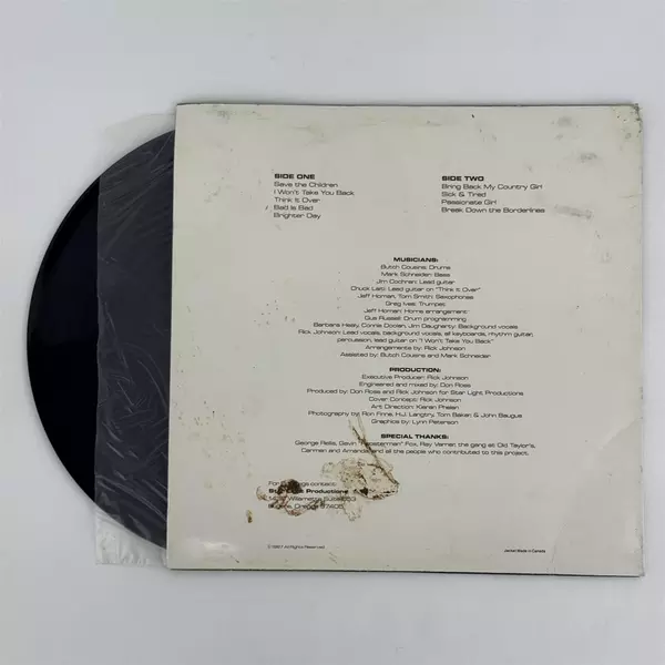 First Take Rick Johnson 1987 Rare Private Pop-Rock Synth Vinyl LP 