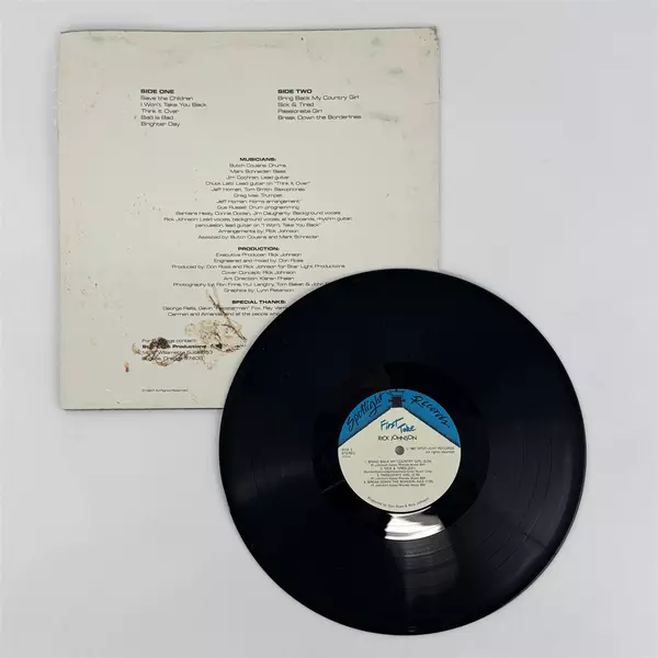 First Take Rick Johnson 1987 Rare Private Pop-Rock Synth Vinyl LP 