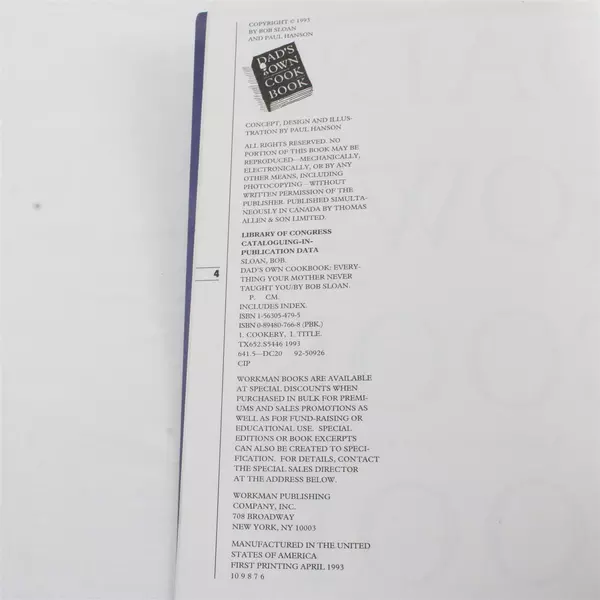 Dad's Own Cookbook Paperback - Essential Cooking Skills Guide for Beginners