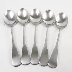 Lot Of 5 Oneida Silver Yankee Clipper Stainless Flatware Oval Soup Spoons 6.75"