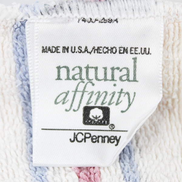 Lot Of 2 JC Penny Natural Affinity Multicolor Bath Towel & Washcloth 100% Cotton