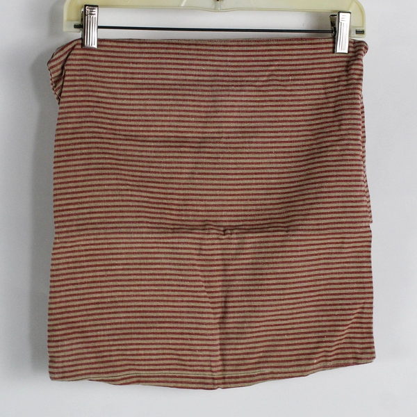 Lot Of 2 Unbranded Red/Brown Striped Square Pillow Shams 16" x 15"