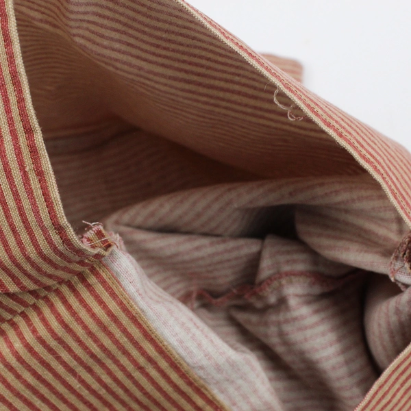 Lot Of 2 Unbranded Red/Brown Striped Square Pillow Shams 16" x 15"