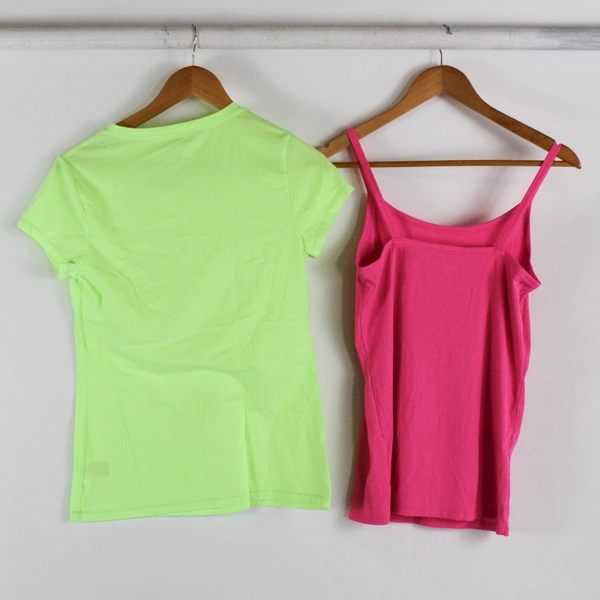 Lot of 2 No Boundaries Junior's L (11-13) Neon Shirt and Tank Top