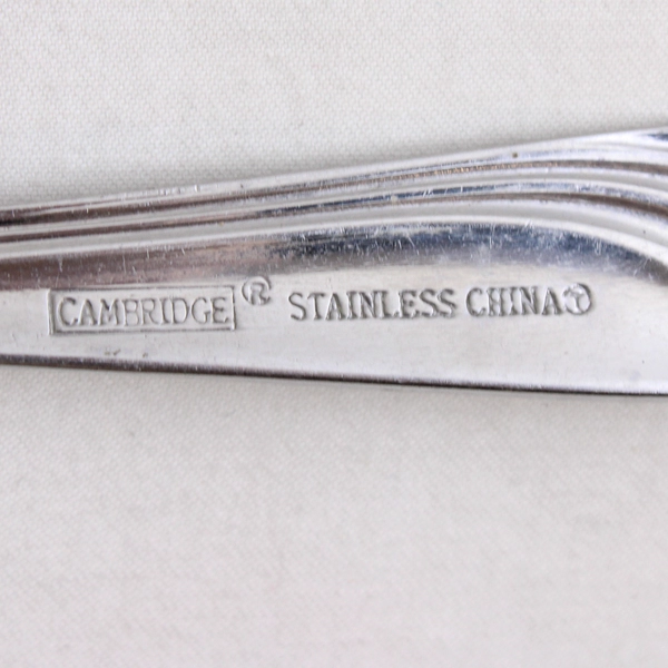 Set of 6 Cambridge Silver Featheredge-Sand Pattern Dinner Forks Stainless 8.25"