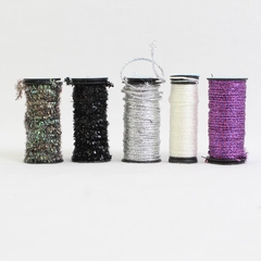 Lot of 5 Kreinik Metallic Thread for Stitching Assorted Colors