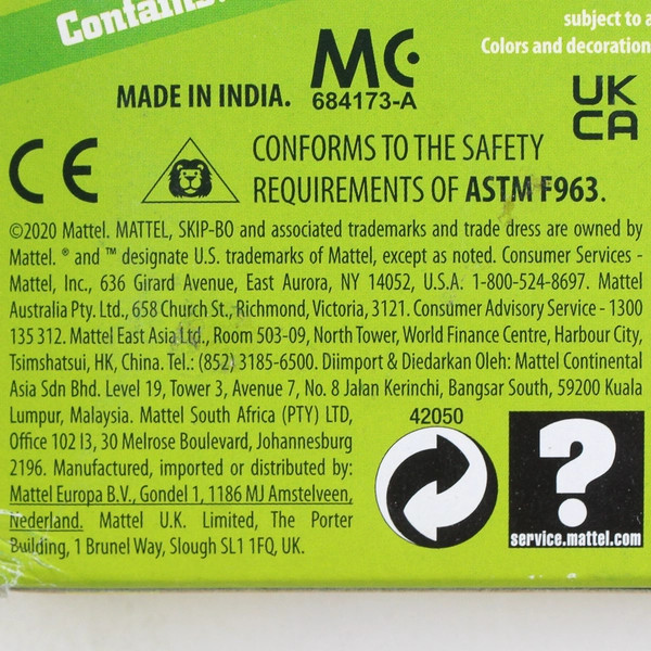 Mattel Games Skip-Bo Card Game, 2020