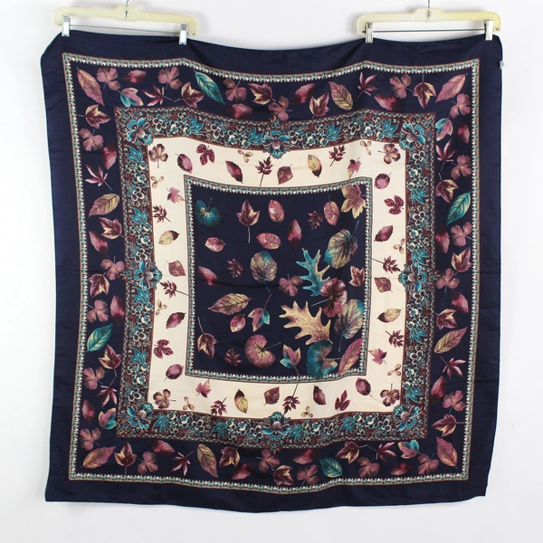 Unbranded 100% Polyester Nature and Paisley Scarf 45" by 45" Made in Italy