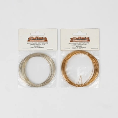 Lot of 2 Bags of Silver (20m) & Gold (10m) Plated Copper Wire New