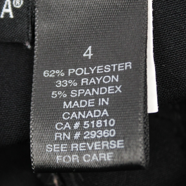 Tribella Solid Black Loose Fitted Dress Pants Women's Size 4