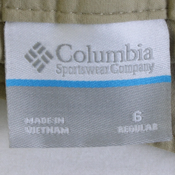 Columbia Solid Khaki Activewear Hiking Lightweight Pants Women's Size 6