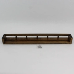VTG 24” Home Interiors Solid Wood Wall Shelf W/ Plate Groove