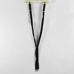 Unbranded Men's Elastic Cross Back Adjustable Suspenders with Gold-Toned Clasps