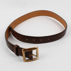 Another Time Men's Size 30 90's Genuine Leather Brown Braided Belt Made in USA