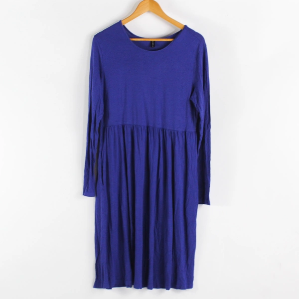 DB Moon Indigo Long-Sleeve Midi Shirt Dress Women's Size XL