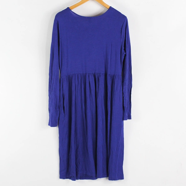 DB Moon Indigo Long-Sleeve Midi Shirt Dress Women's Size XL