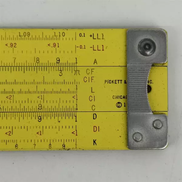 1962 Pickett & Eckel Model N-500-ES HI Slide Rule Model With Leather Case