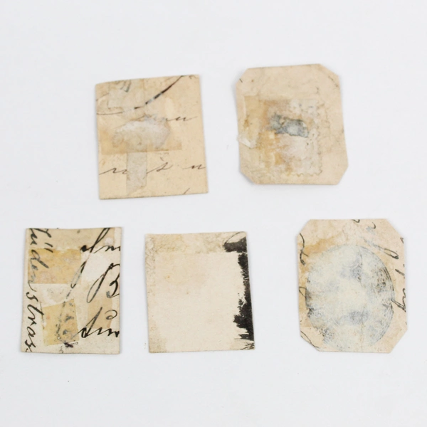 Lot Of 5 Finland Sweden Denmark Cut Square Postal Stationery Stamps 