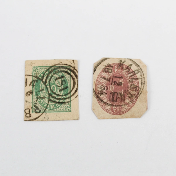 Lot Of 5 Finland Sweden Denmark Cut Square Postal Stationery Stamps 