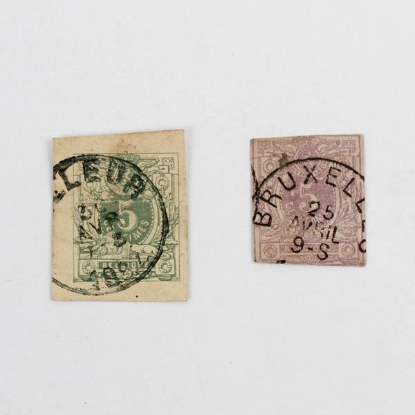 Lot Of 8 Belgium Netherlands Luxemburg Cut Square Postal Stationery Stamps Used 