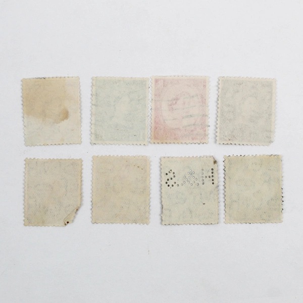 Lot Of 8 British Postage Revenue Stamps Used King George V VI Queen Elizabeth II