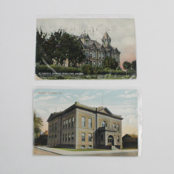 Lot Of 2 Vintage Eastern Oregon Color Postcards Pendleton The Dalles