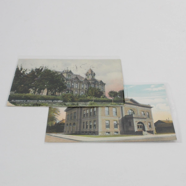 Lot Of 2 Vintage Eastern Oregon Color Postcards Pendleton The Dalles