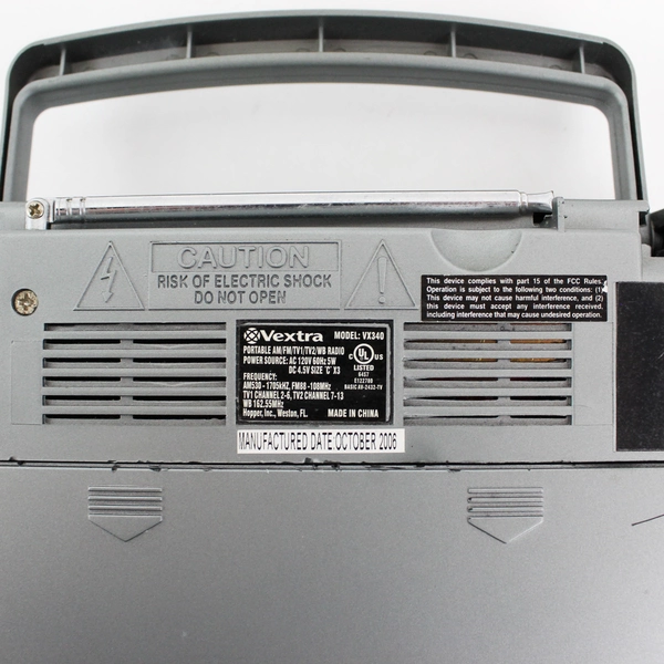 Vextra VX340 Portable AM/FM TV Sound Weather Broadcast Radio Works