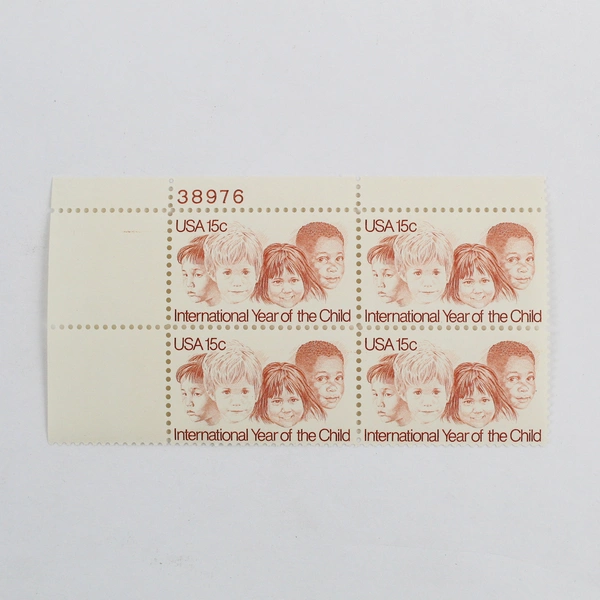 Lot of 2 Stamp Blocks Year Of The Child 1979 Disability Awareness 1981