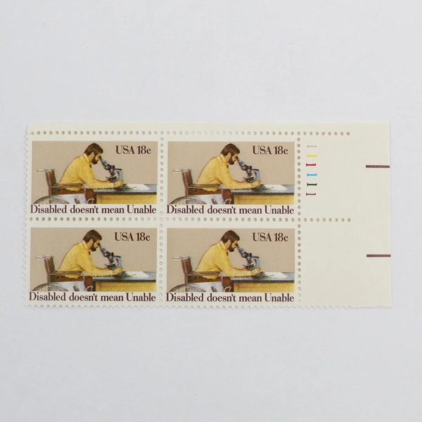 Lot of 2 Stamp Blocks Year Of The Child 1979 Disability Awareness 1981