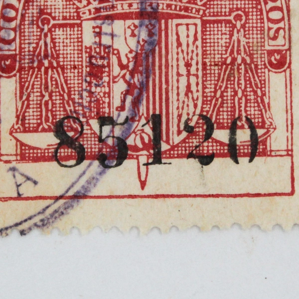 Spain Revenue Stamp 10 Ptas Judicial Mutual Fund