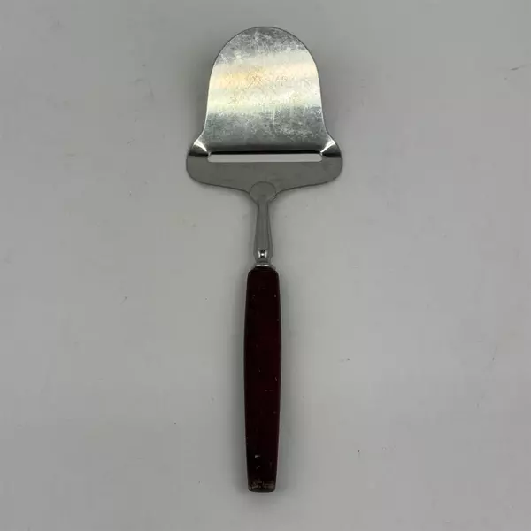 Vintage MCM Rostfri Sweden Cheese Slicer Stainless Steel w/ Wood Handle