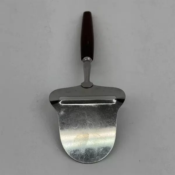 Vintage MCM Rostfri Sweden Cheese Slicer Stainless Steel w/ Wood Handle