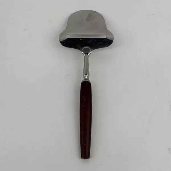 Vintage MCM Rostfri Sweden Cheese Slicer Stainless Steel w/ Wood Handle