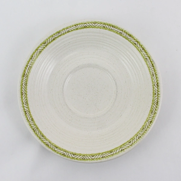 Lot of 6 Vintage Franciscan Hacienda Green Earthenware Saucers