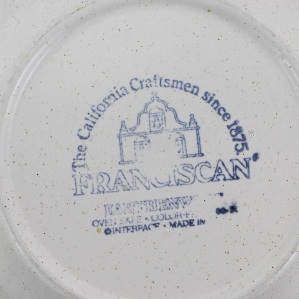 Lot of 6 Vintage Franciscan Hacienda Green Earthenware Saucers