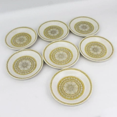 7 Vintage Franciscan 6.5” Earthenware Hacienda Gold Bread Dessert Plates