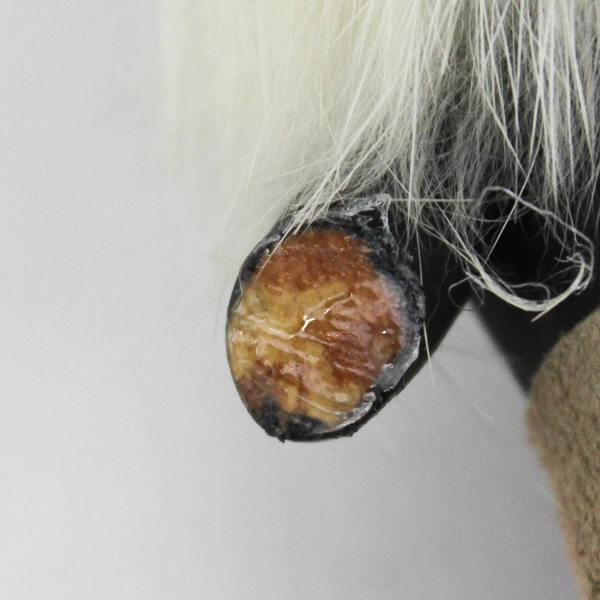 Vintage Native American Black Oger Wood Kachina Doll Signed 6.5 Inch Flawed