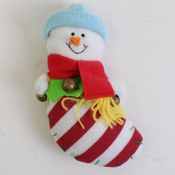 Vintage Avon Christmas Stocking with Snowman and Jingle Bells RARE