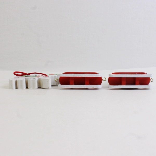 3 White Polar Bears On Sleighs Christmas Decor