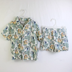 Ludo Studio Bluey 2 Pc Set Button-Up and Shorts Kids' Size 5T