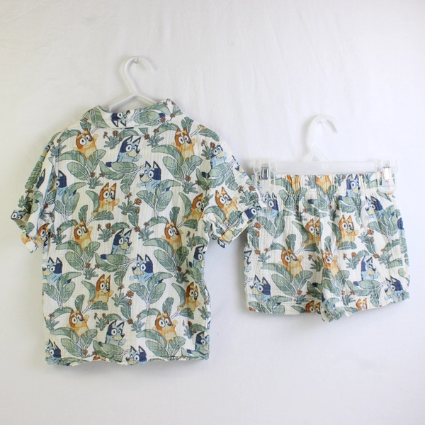 Ludo Studio Bluey 2 Pc Set Button-Up and Shorts Kids' Size 5T