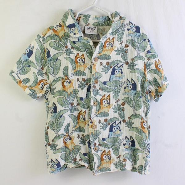 Ludo Studio Bluey 2 Pc Set Button-Up and Shorts Kids' Size 5T