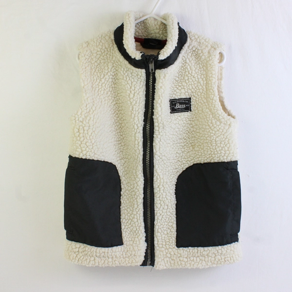 G.H. Bass & Co. White Sherpa Fleece Vest Kids' Size 4T