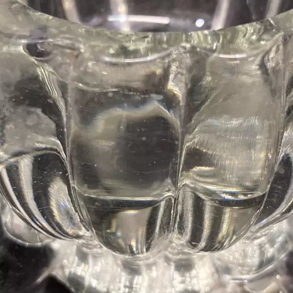 Set of 2 Jeannette Glass National Clear Candle Holders